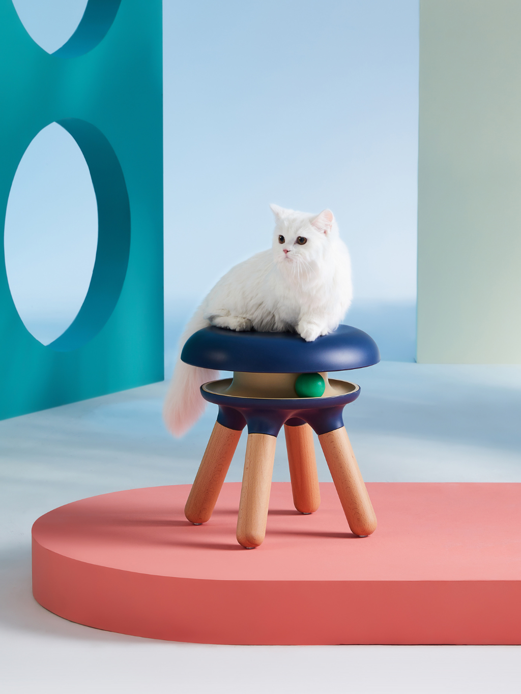 Planet Orbit Cat Teaser Stool